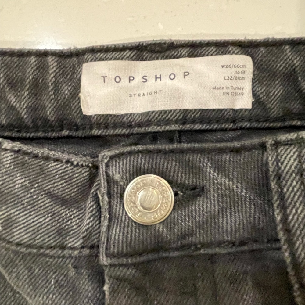 EUC size 26” Topshop black denim - Picture 4 of 5